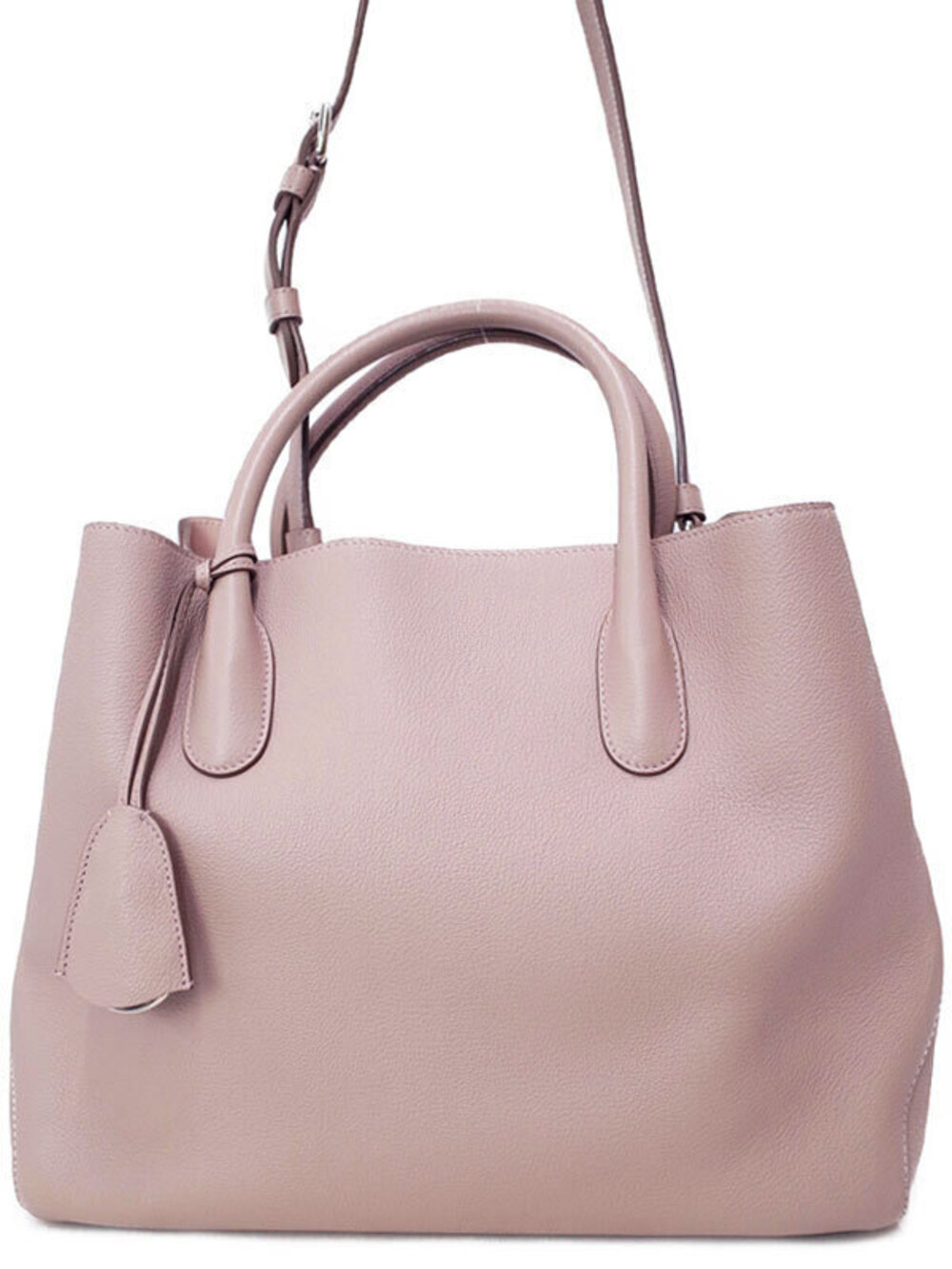 Christian Dior Supple Grained Calfskin Bar Tote Rose Poudre Pink
